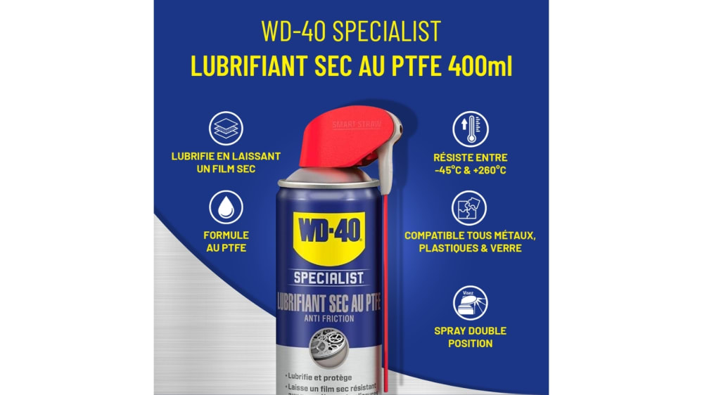 WD-40 Spray lubrifiant à sec PTFE 400 ml