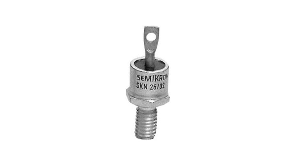 SKR 26/12  Semikron Schraub Diode Kathoden-Bolzen, 1200V / 25A, 2