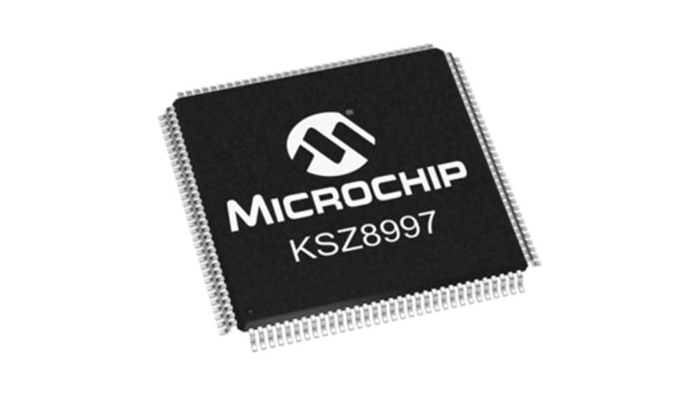 その他 Microchip PAK-00421-01-A KSZ8997 | Microchip, Ethernet Switch IC, 2.1 V 100 Mbps, 128-Pin