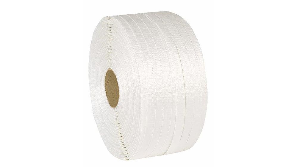 RS PRO White Strapping, 1100 m Length, 15 mm Width, 412 kg