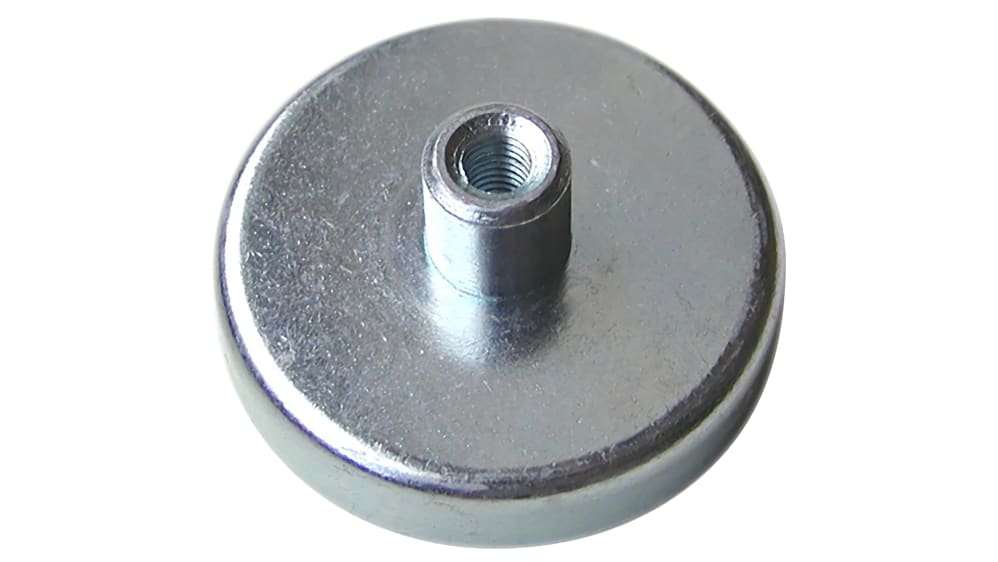 Aimant Pot Ferrite 80mm - Force 60kg - Filetage M10 - DIY Bricolage Suspension