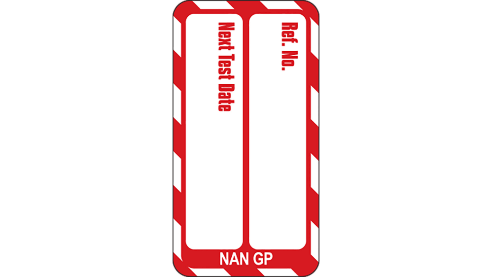 NAN-NAN-GP-RD-20 | ナノタグ Brady 赤地に白 言語：英語 | RS