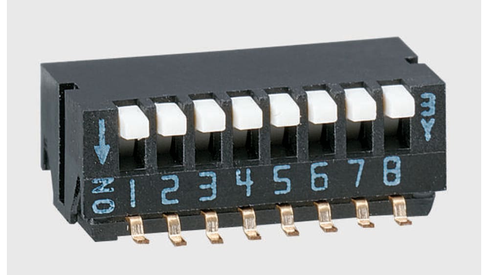 302個。電子部品ICチップRMLV0408EGSB4S2長期保管品新品同様未使 CHP-081B | Nidec Components 8 極 ディップスイッチ, ピアノ
