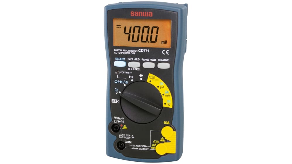 Sanwa Electric Instruments CD771 LCD デジタルマルチメータ, 1000V