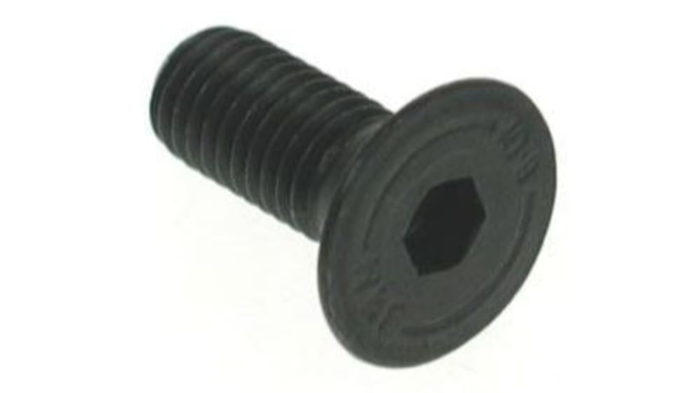 RS PRO 六角穴付ボルト 黒 M16 スチール, M16 x 40 mm 六角ソケット皿