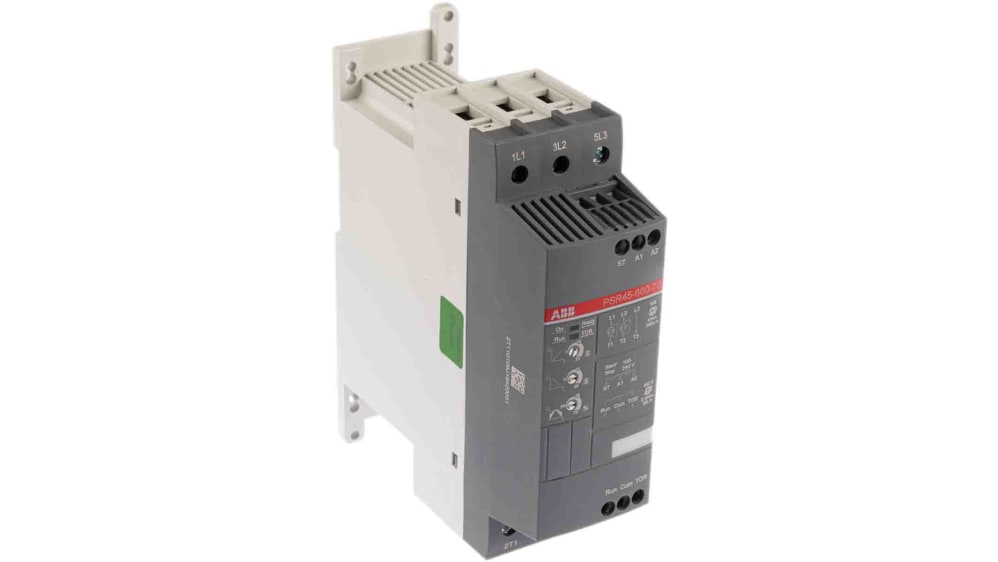 ABB Soft Starter, Soft Start, 22 kW, 600 V ac, 3 Phase, IP10, IP20