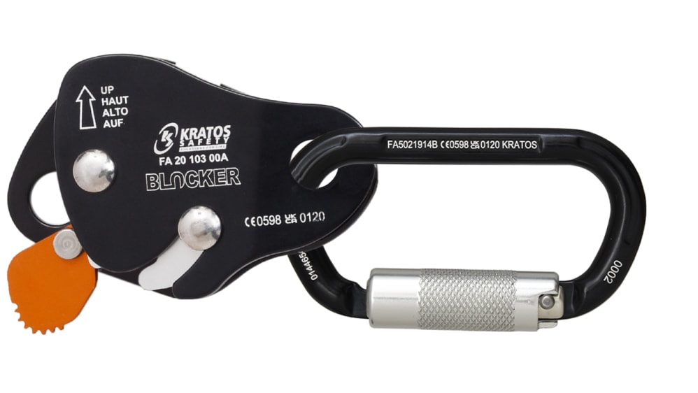 Kratos Safety Fall Arrest Guard with Running 12 mm Core Sheath Rope, 15 m, with Tyre Drop Damper, PSA, Height Protection Device