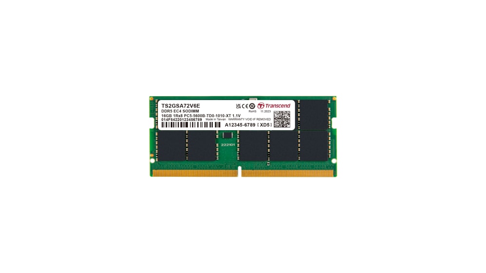 Transcend RAM 16 GB, DDR5 デスクトップ, TS2GSA72V6E 5600 Mbit/s