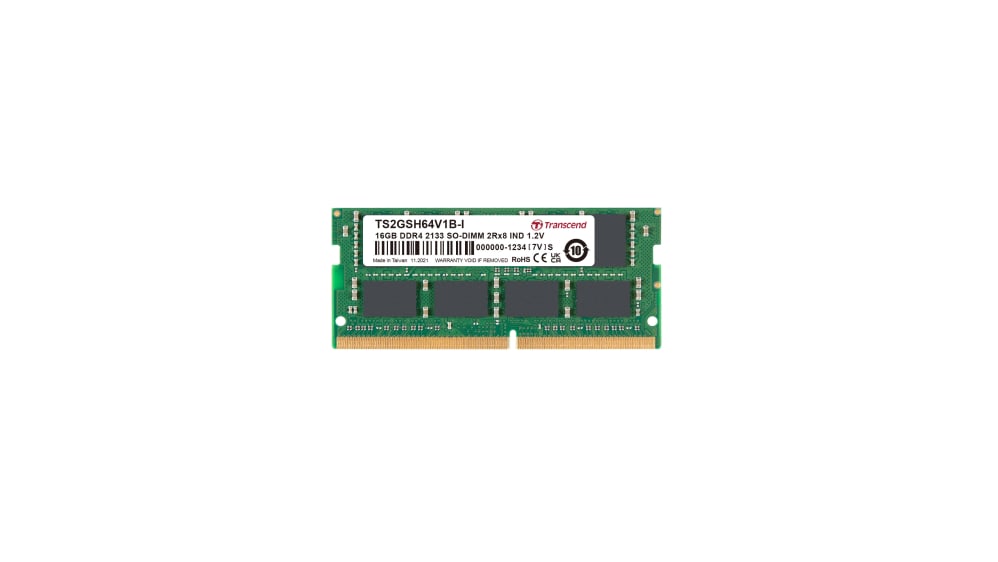 Transcend RAM 16 GB, DDR4, TS2GSH64V1B-I 2133 Mbit/s SODIMM 1.2 V | RS