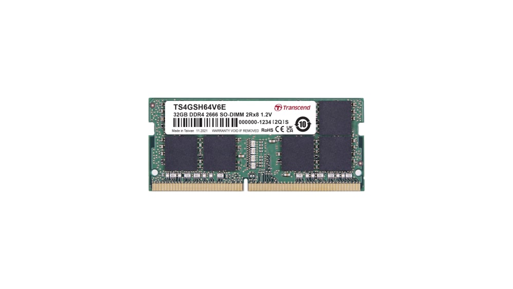 TS4GSH64V6E | Transcend 32 GB DDR4 Desktop RAM 2666 Mbit/s, SODIMM