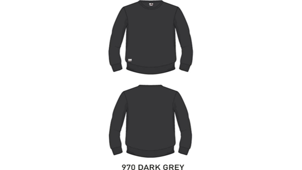 Helly Hansen 79324 Grey Cotton, Polyester Men Sweat Shirt S