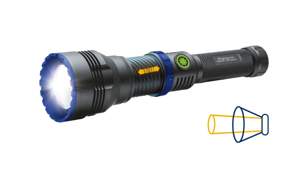 NSEXPLORER1150-ZM | Nightsearcher Flash Light Torch Black