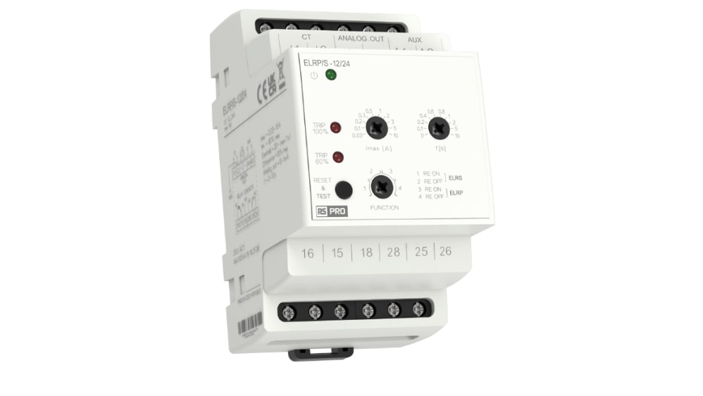 【UKレイヴ/】Earth Leakage Trip – Neapolitan RS PRO Earth Leakage Relay, 45/65 Hz Frequency, 0.03 to 10 A