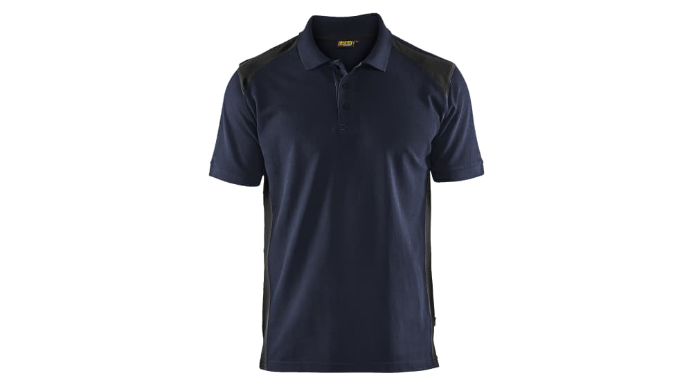 Blaklader 332410508699 Navy Blue Black 40% Polyester, 60% Cotton Polo  Shirt, UK- 4XL, EUR- 4XL