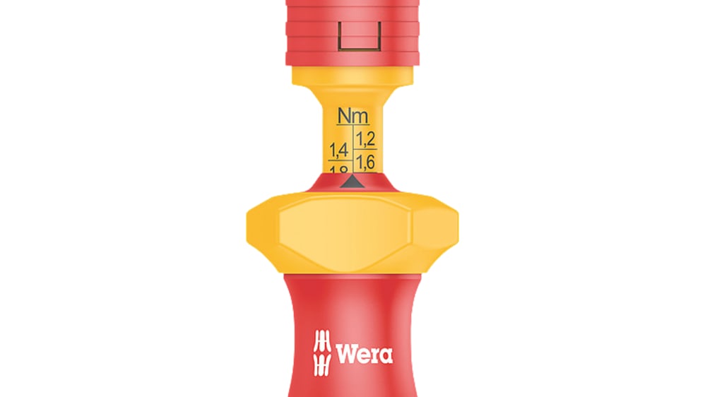 Wera Adjustable Hex Torque Screwdriver, 1.2 → 3Nm, 1/4 Drive, No, ±6 %  Accuracy