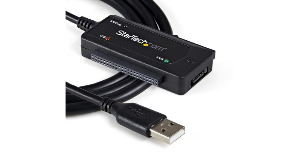 StarTech.com USB 2.0 to SATA/IDE Adapter for 2.5/3.5 SSD/HDD - USB2SATAIDE  - SATA Cables 