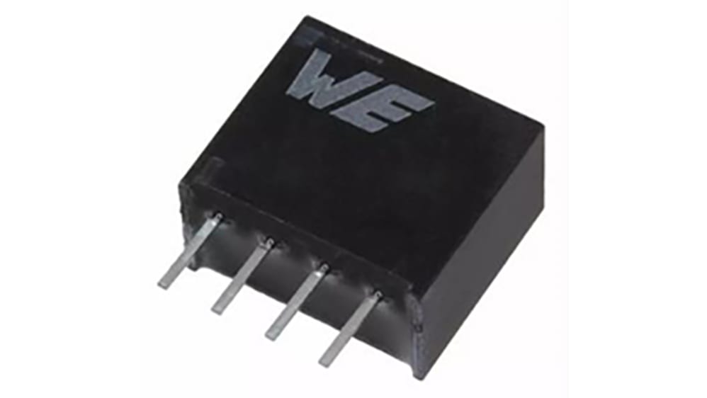 Wurth Elektronik 177920511, 1-Channel, Isolated, Un-Regulated DC-DC  Converter, 0mA 4-Pin, SIP