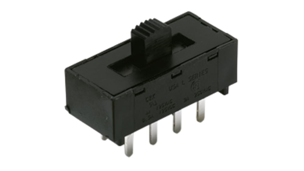 まっこページ L202021MA04Q | C & K スライドスイッチ, 2回路 2接点, 4 A, スルー