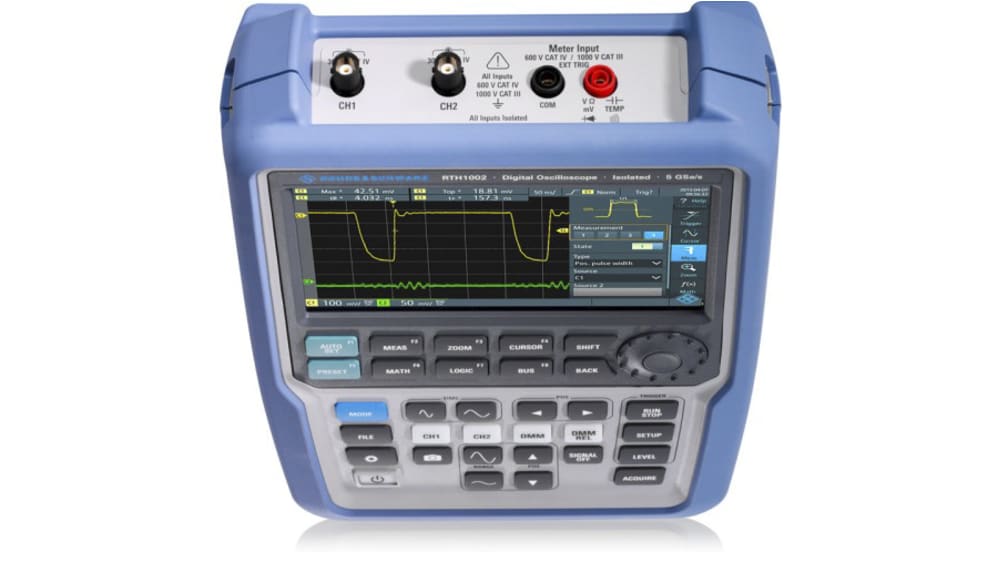 Osciloscopio portátil 60MHz 2 canales pantalla