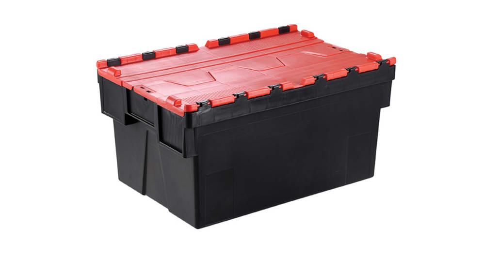 Caja de almacenamiento con tapa combinada RS PRO de PP Rojo