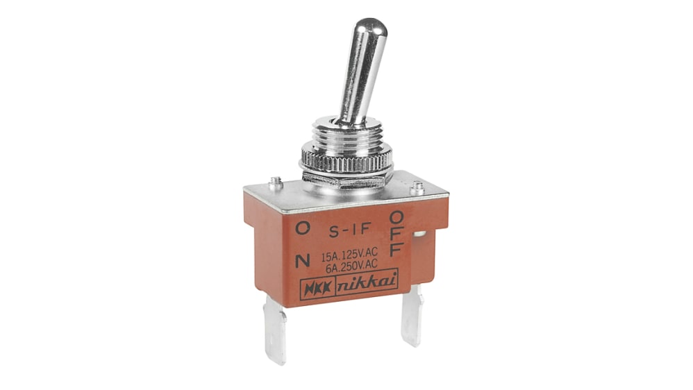 アクセサリー NKK S1F | NKK Switches トグルスイッチ, On-Off, SPST, 15 A, パネル