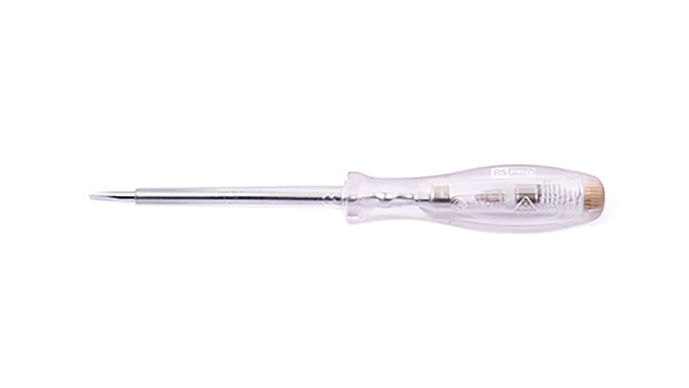 RS PRO 75 mm blade 3.5 mm blade tip Mains Test Screwdriver | RS