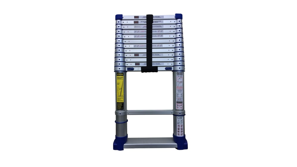 00094838 TUBESCA Telescopic Ladder Aluminium 13 steps 3.8m open