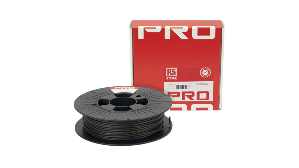 Filament pour imprimante 3D RS PRO, PLA mat, Ø 2.85mm, Noir mat