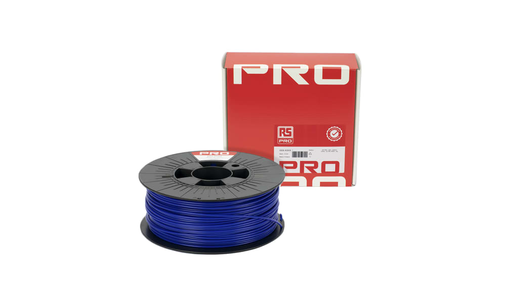 Filament pour imprimante 3D RS PRO, PLA, Ø 2.85mm, Bleu, 1kg, FDM