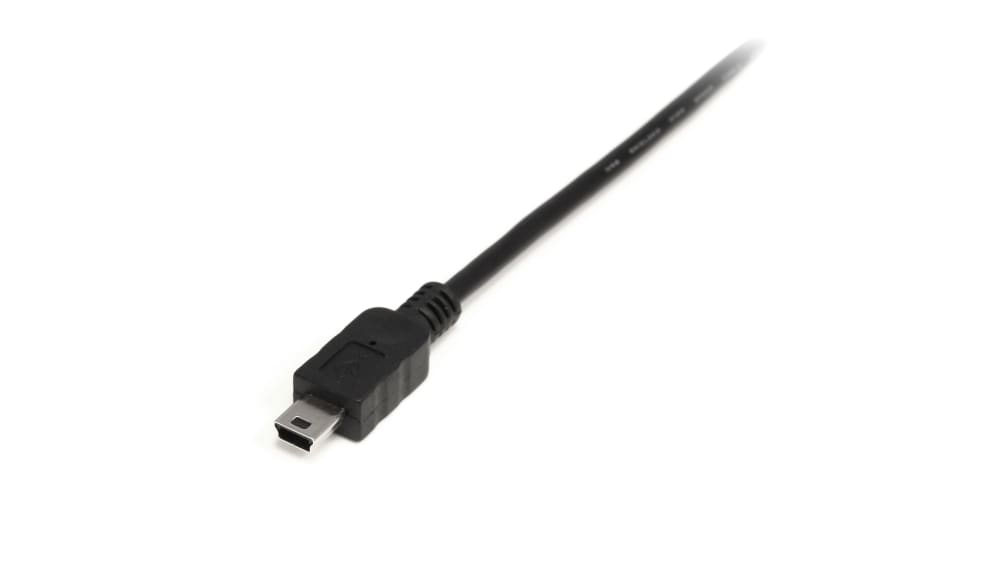 QVS USB 2.0 (Type-A) Male to USB Mini-B 5 Pin Male Cable 6 ft. - Black -  Micro Center