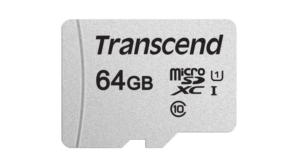TS64GUSD300S Transcend 64 GB MicroSDXC Micro SD Card, A1, Class