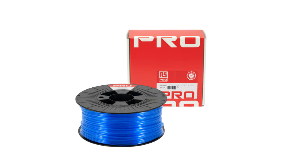 Filament pour imprimante 3D RS PRO, PET-G, Ø 1.75mm, Bleu