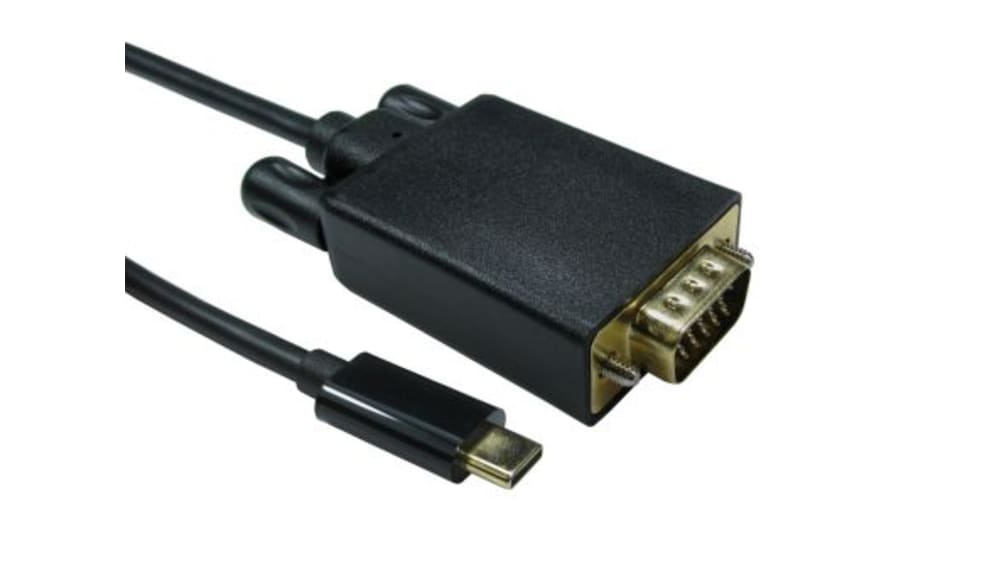 1MTR USB TYPE C M - VGA M BLACK CABLE 10 | RS