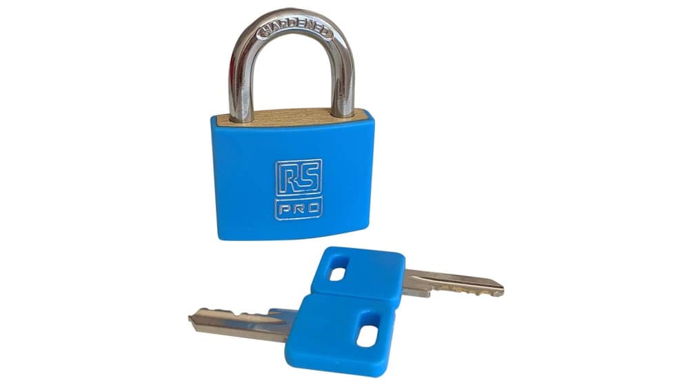 RS PRO 南京錠 シャックル径:6mm 真鍮 青 | RS