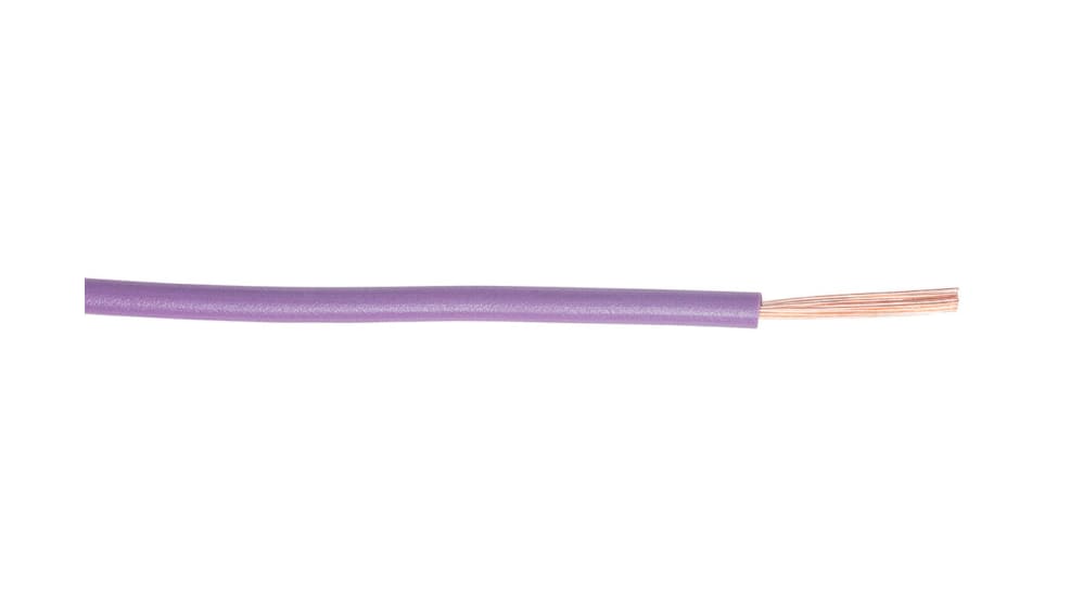 RS PRO Purple 2.5 mm² Hook Up Wire, 14 AWG, 100m, PVC