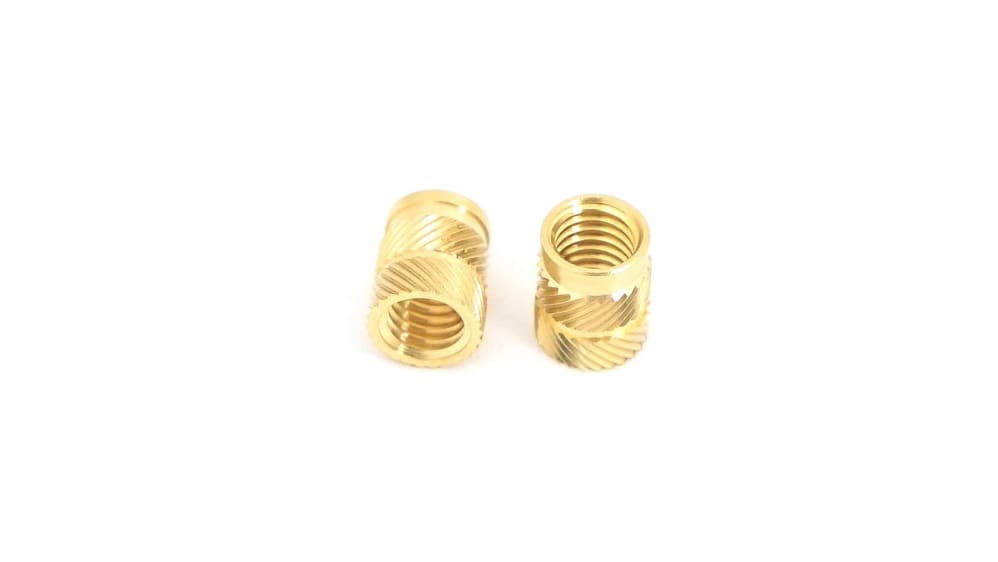 RS PRO, M5 Brass Threaded Insert diameter 6.4mm Depth 9.35mm