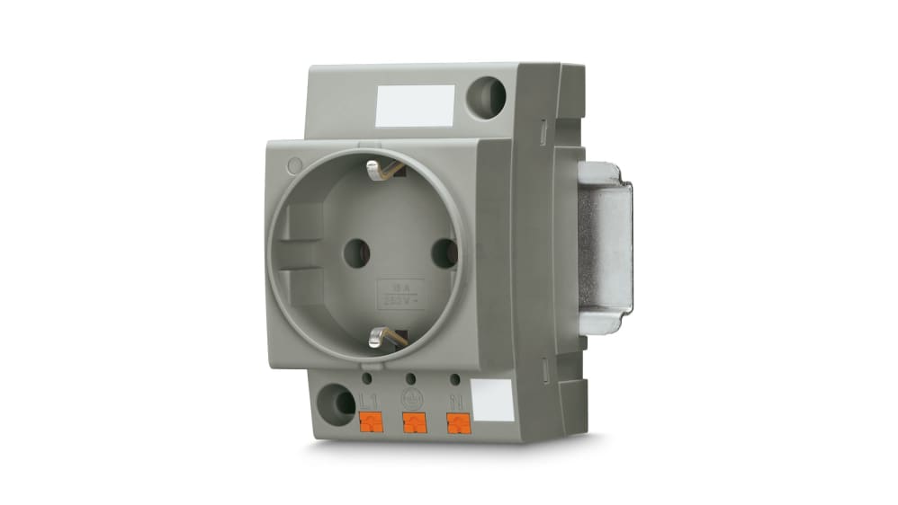 0804063 | Phoenix Contact Poland Mains Sockets, 13A, DIN Rail 