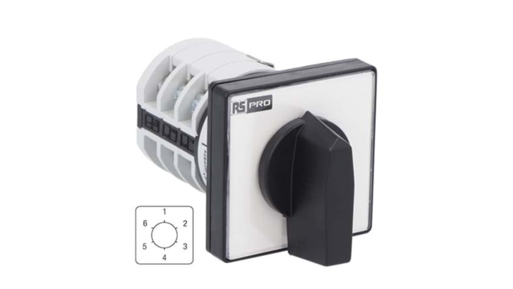 RS PRO 6 Position 60 °, Knob Actuator 20 A | RS