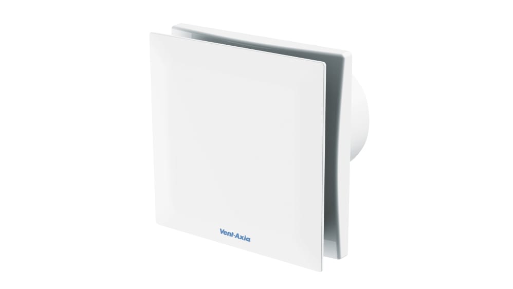 Vent-Axia Basic Panel Axial Extract Fan - 150mm, 230V, White - Slim 15mm Profile, 63 L/s Extraction, Wall Or Panel Mount-1268960