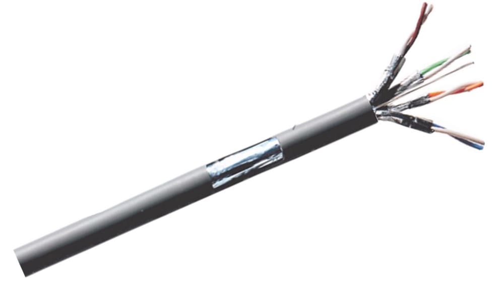 RS PRO Cat6a イーサネットケーブル, 100m, グレー, U/FTP | RS