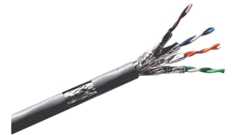 RS PRO, 100m Cat7a, Grey, S/FTP Shielded, Unterminated LSZH