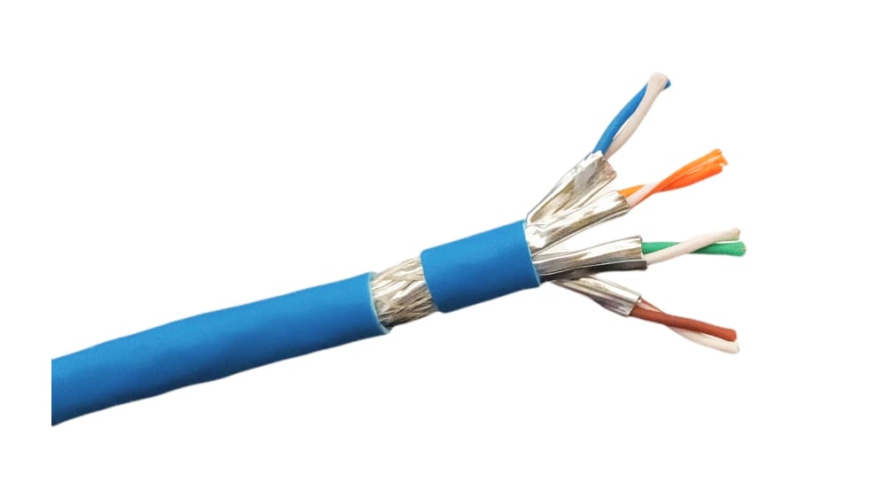 RS PRO, 100m Cat7, Blue, S/FTP Shielded, Unterminated LSZH Sheath | RS