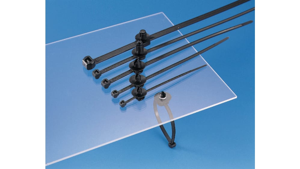 HellermannTyton 結束バンド, 150mm x 3.5 mm, 黒, 熱安定化PA HellermannTyton 結束バンド, 150mm x 3.5 mm, 黒, 熱安定化PA