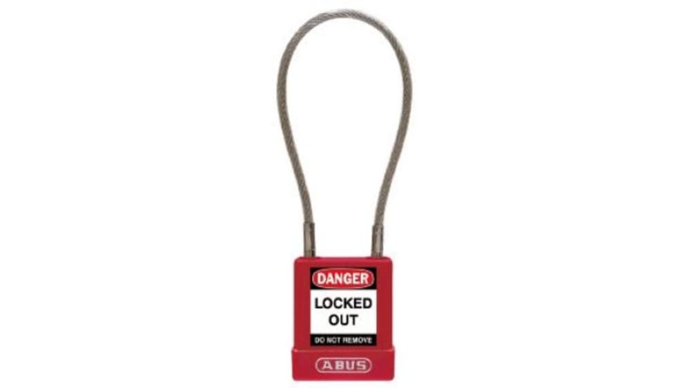 ABUS Key Weatherproof Aluminium Padlock, 7mm Shackle, 40mm Body, 76/40 CAB 20 Rouge ABUS Key Weatherproof Aluminium Padlock, 7mm Shackle, 40mm Body, 76/40 CAB 20 Rouge