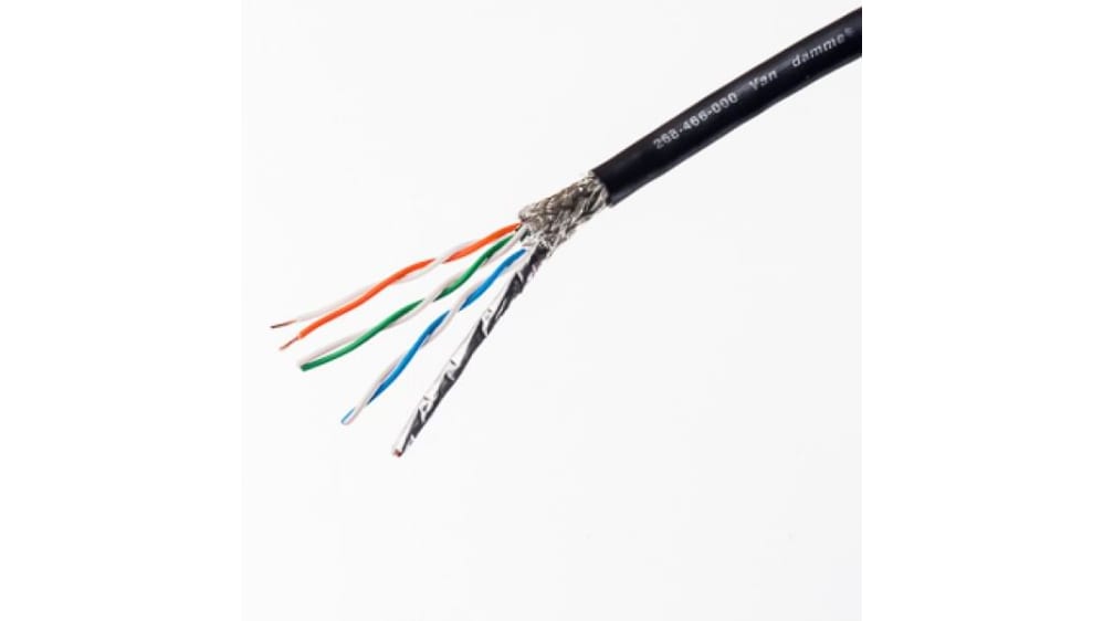 268466000/50 | Van Damme Cat6a イーサネットケーブル, 50 m, 黒