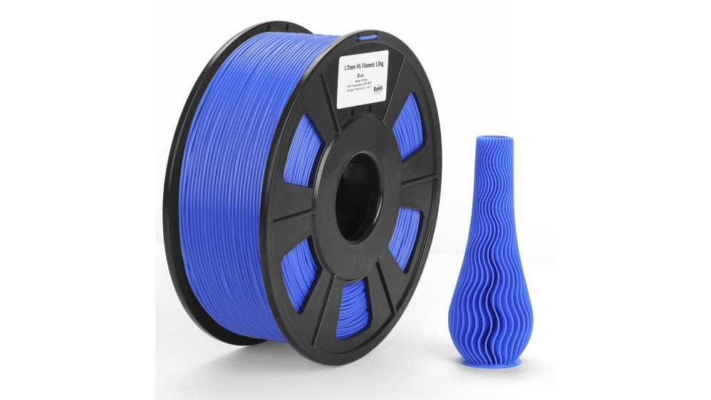 Filament pour imprimante 3D RS PRO, PLA haut débit, Ø 1.75mm, Bleu, 1kg,  FDM