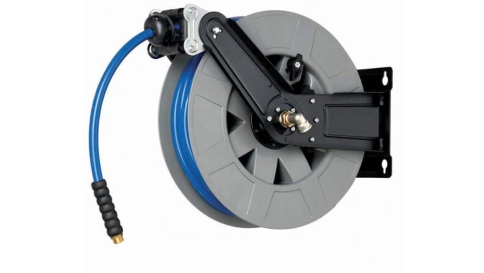 SAM Wall Mounted 15m Air Hose Reel, 10mm Inner Diameter