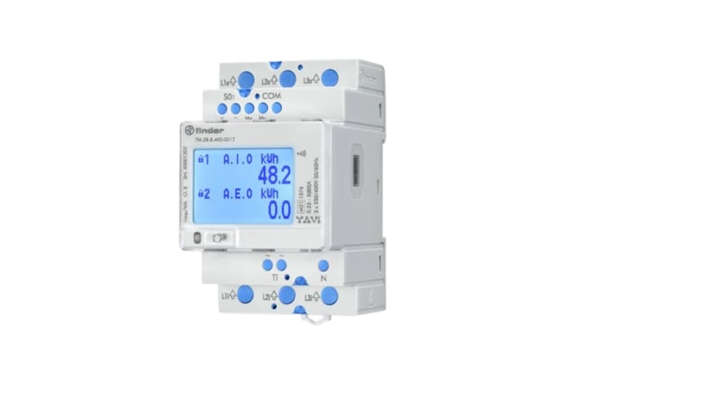 Lucky 　電力計 7M.38.8.400.0312 | Finder 電力計 3, LCD, 7桁, 7Mシリーズ 電力計 | RS