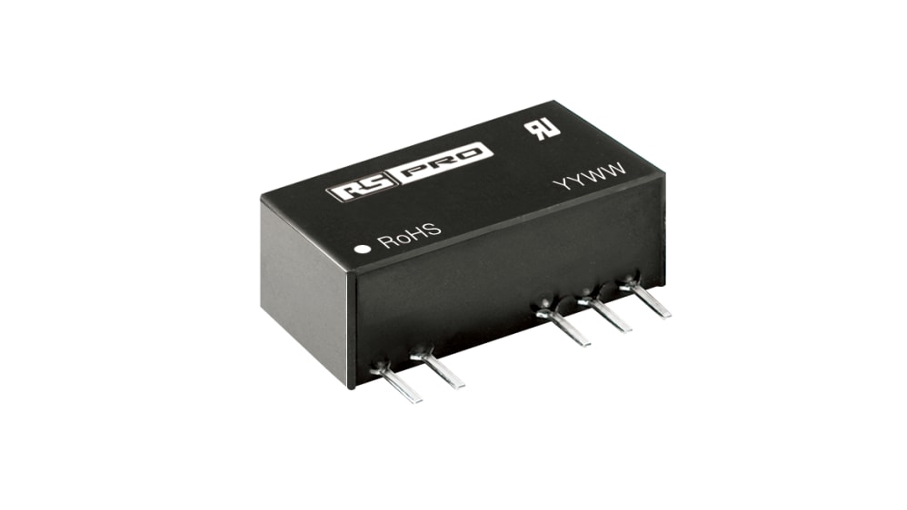 RS PRO DC/DC-Wandler 1W 5 V dc IN, ±15V dc OUT / 34mA 1.5kV isoliert