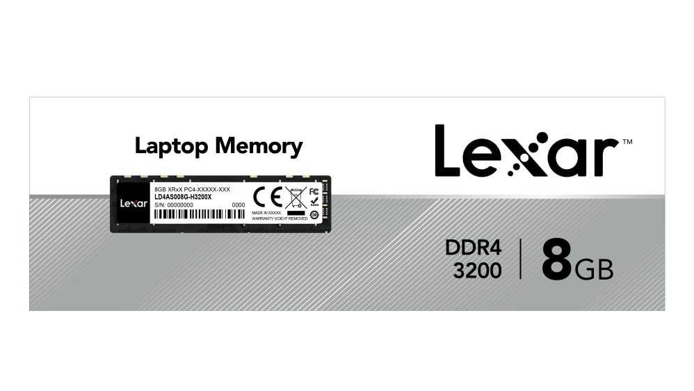 LD4AS008G-B3200GSST Lexar GB DDR4 Laptop RAM, 3200MHz, DIMM